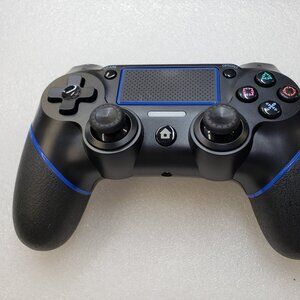 Wireless Controller For PS4, Black and Blue P4 Controller Accessories. Recharge